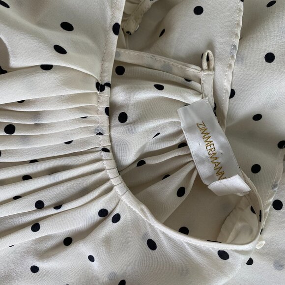 Zimmermann Polka Dot Print Silk Top XS - Picture 4 of 6